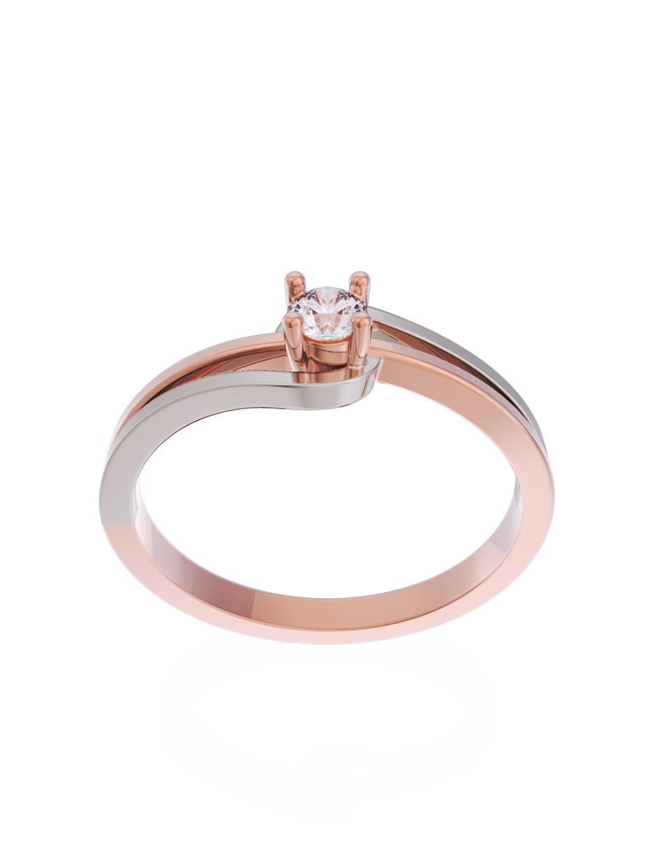Anillo de compromiso 14 k Eternidad 2