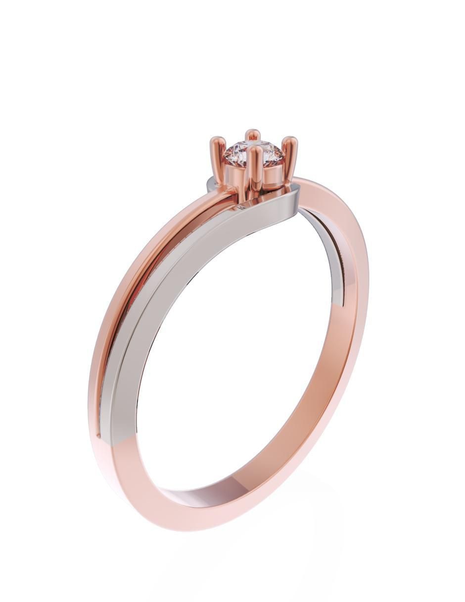 Anillo de compromiso 14 k Eternidad 3
