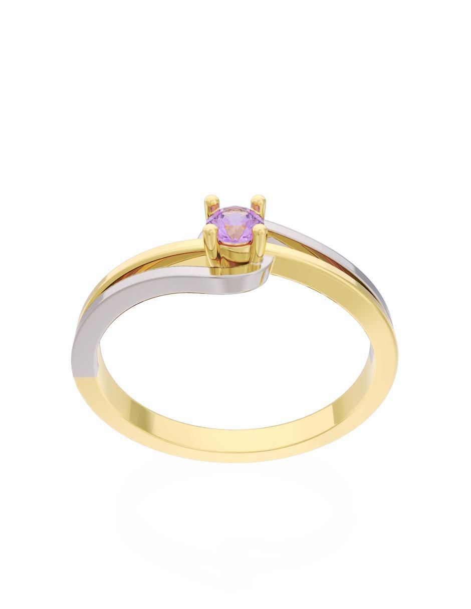 Anillo de compromiso 14 k Eternidad 2