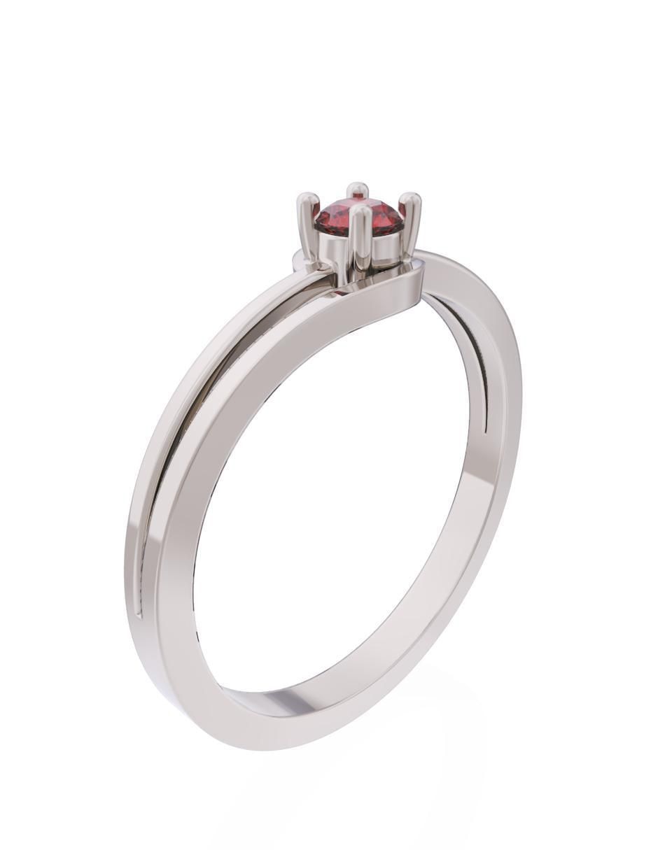 Anillo de compromiso 14 k Eternidad 3