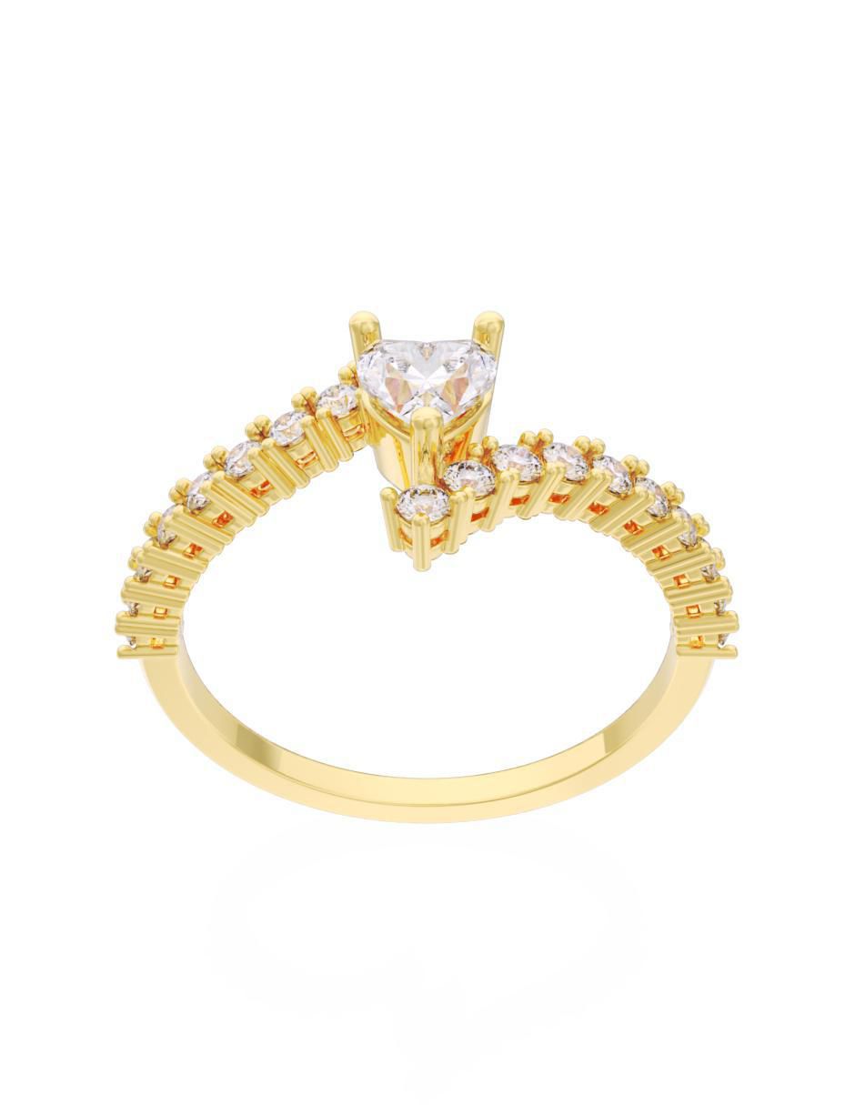 Anillo de compromiso 14 k Eternidad 3