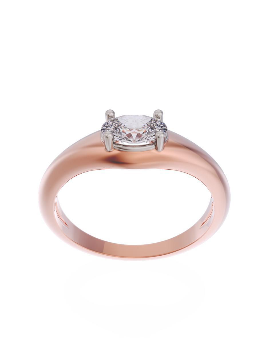 Anillo de compromiso 14 k Eternidad 2