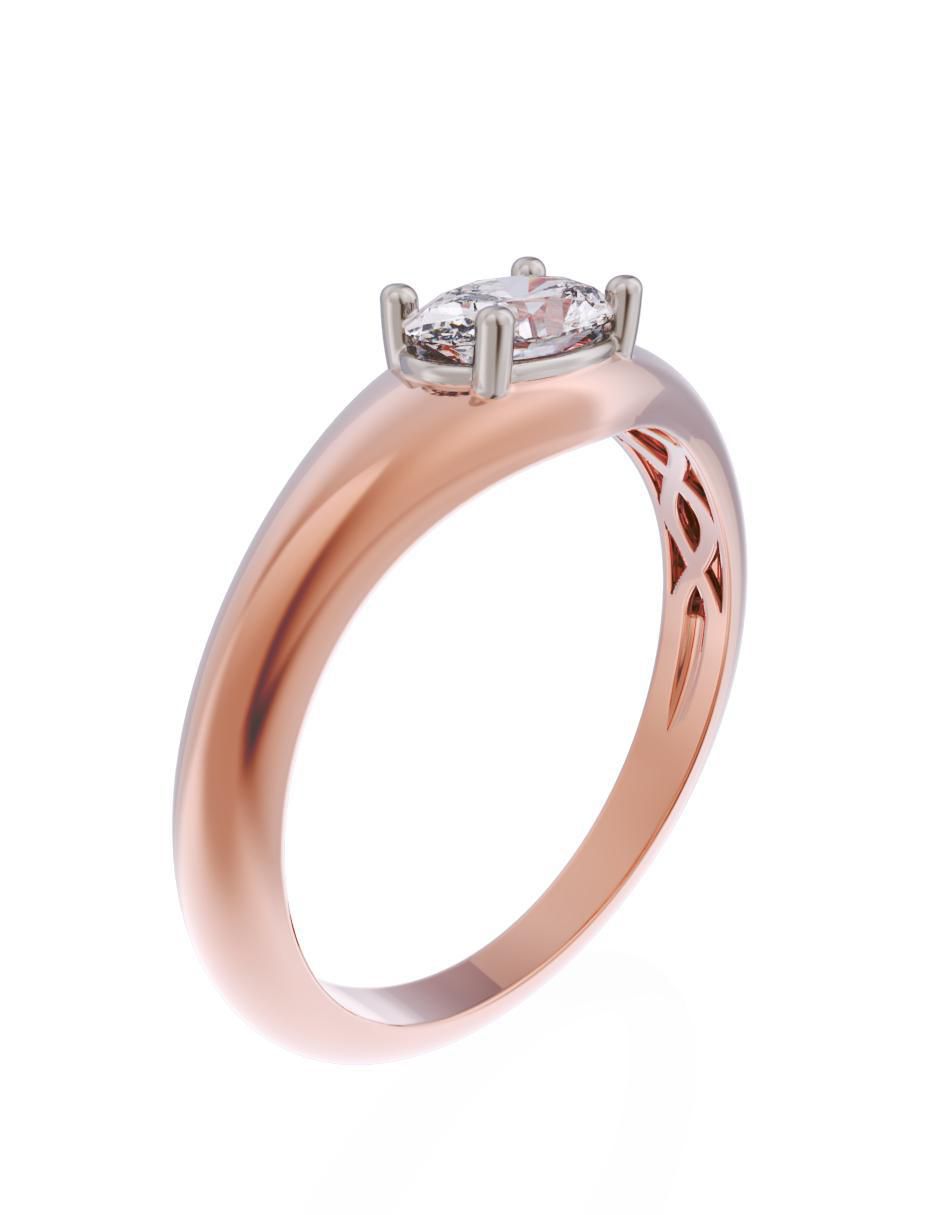 Anillo de compromiso 14 k Eternidad 3