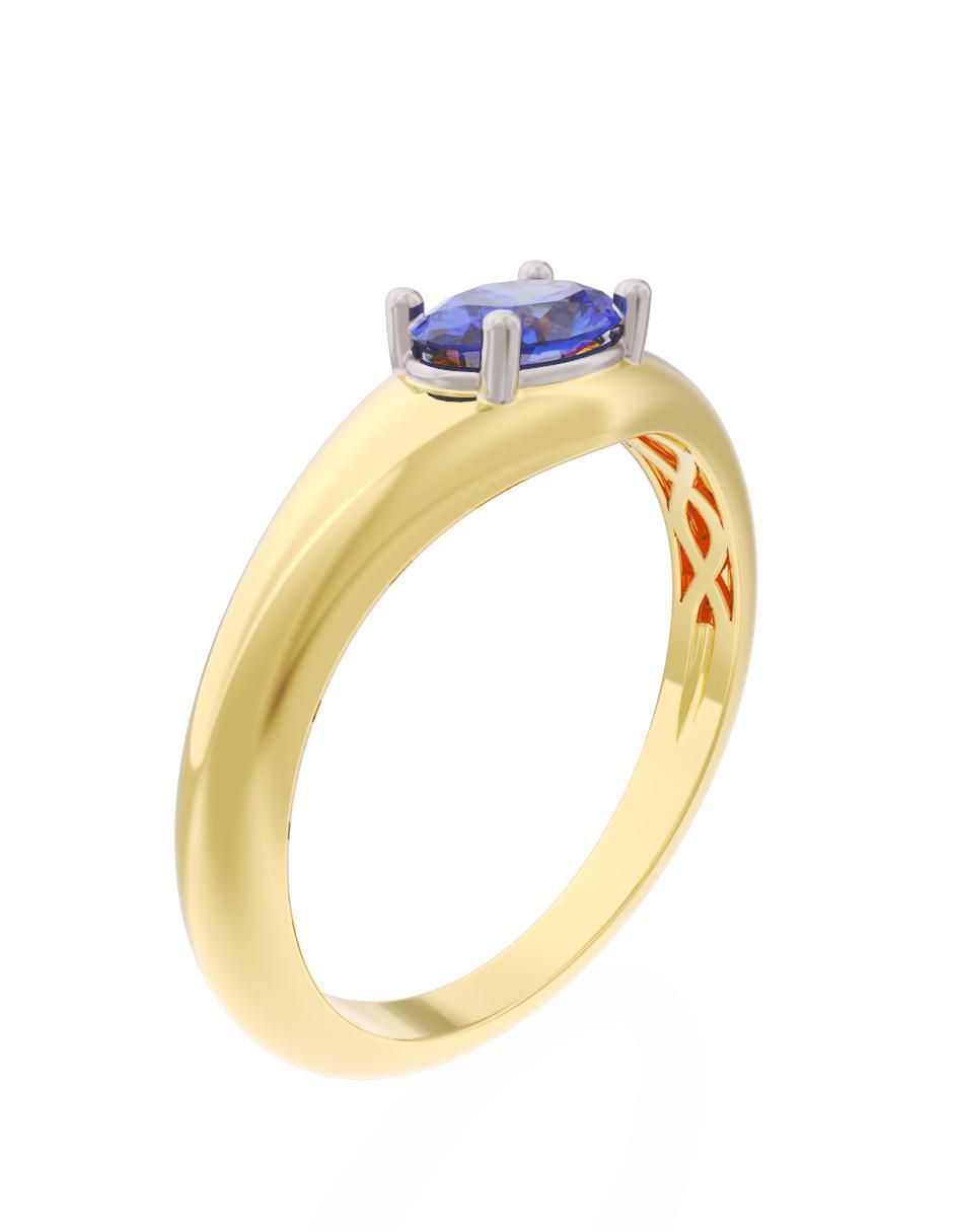 Anillo de compromiso 14 k Eternidad 2