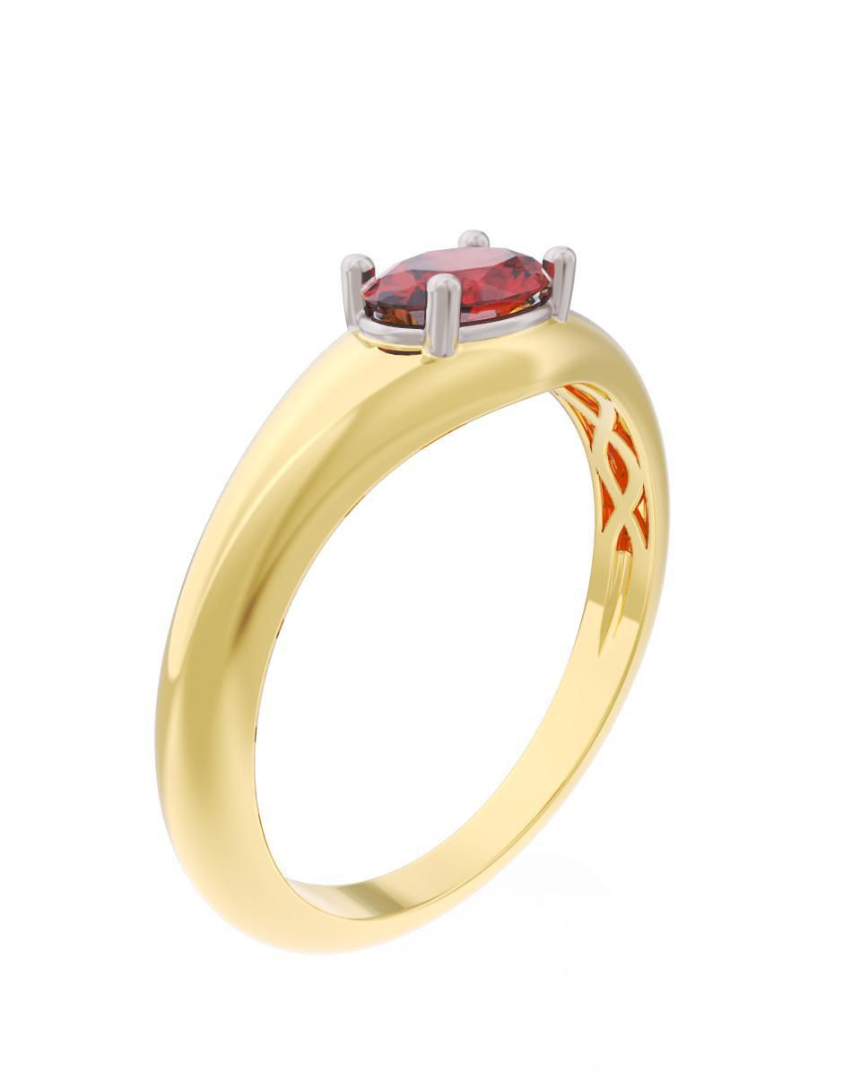 Anillo de compromiso 14 k Eternidad 2