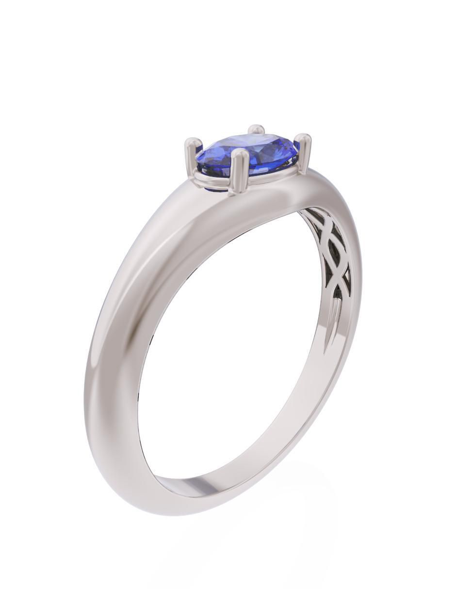 Anillo de compromiso 14 k Eternidad 3
