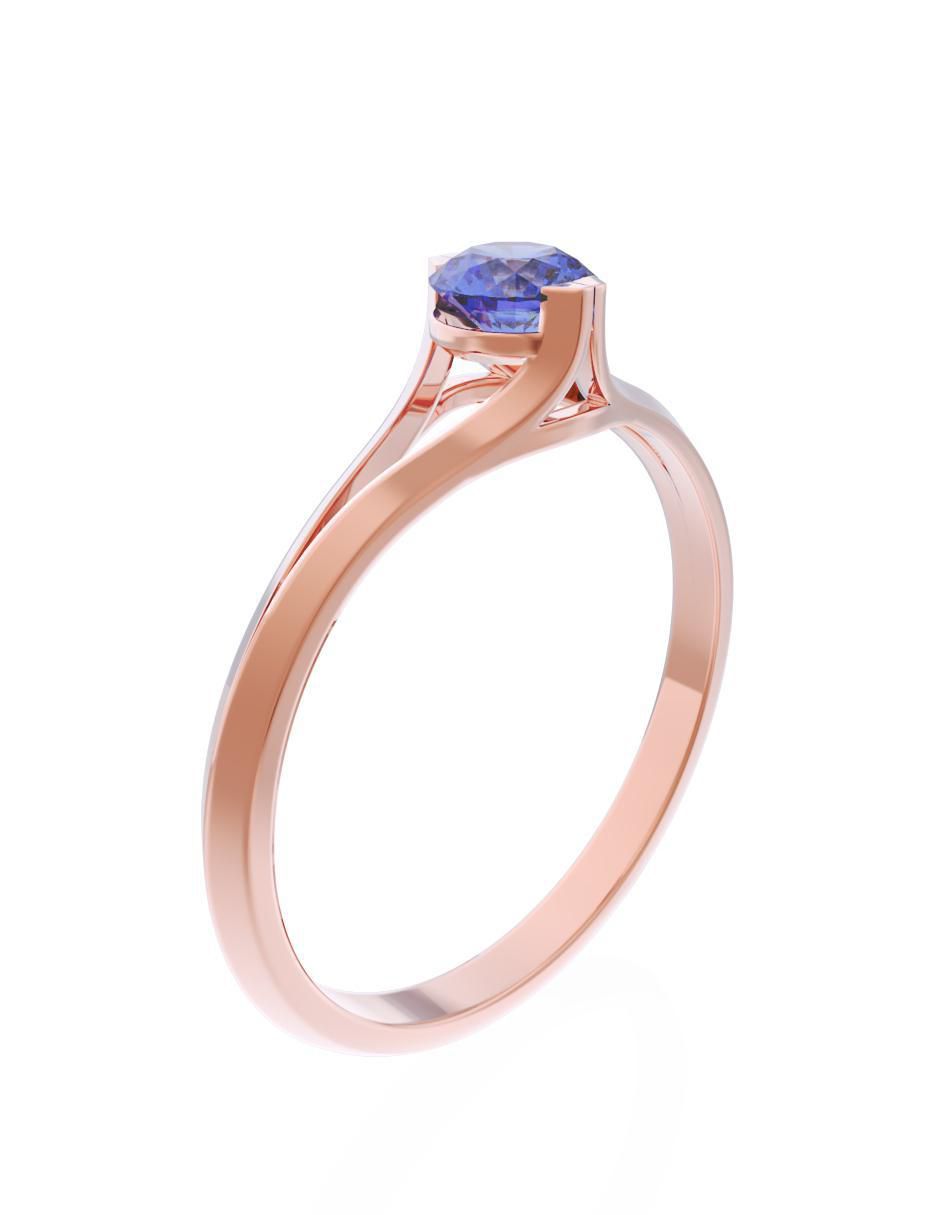 Anillo de compromiso 14 k Eternidad 3