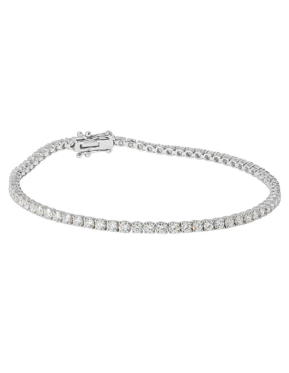 Brazalete de oro blanco 14 K Essential acabado brillante Brazalete de oro blanco 14 K Essential acabado brillante