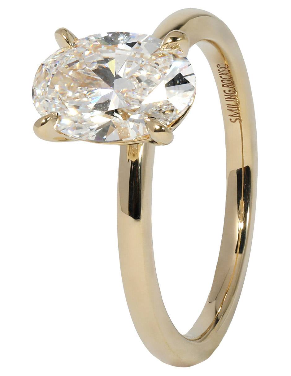 Solitario de oro 14 k Petite diamante de laboratorio 3