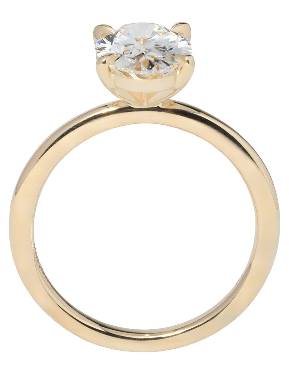 Solitario de oro 14 k Petite diamante de laboratorio 2