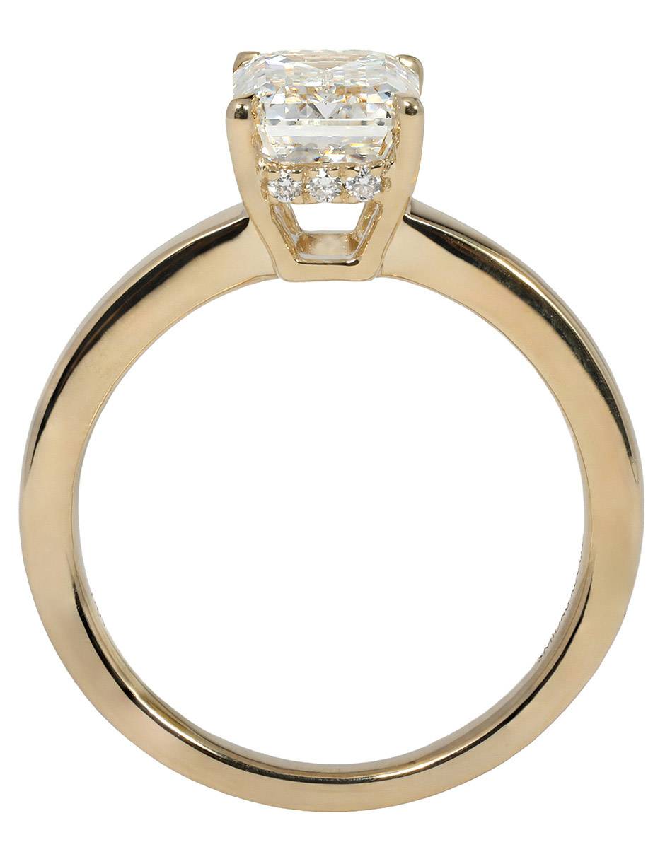 Solitario de oro 14 k Rosa Gold diamante de laboratorio 2