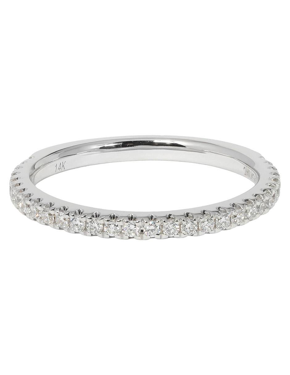 Churumbela de oro blanco 14 k diamante de laboratorio
