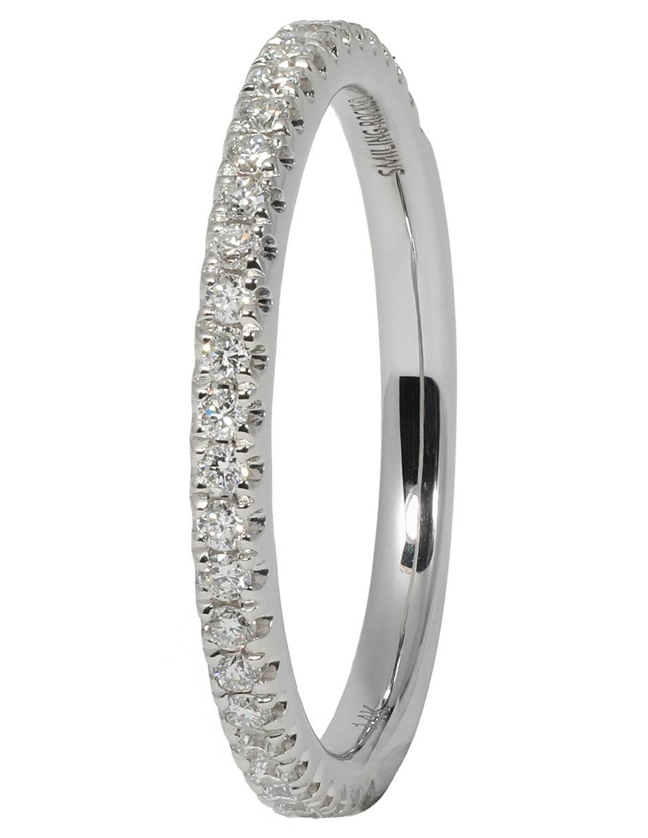 Churumbela de oro blanco 14 k diamante de laboratorio 3