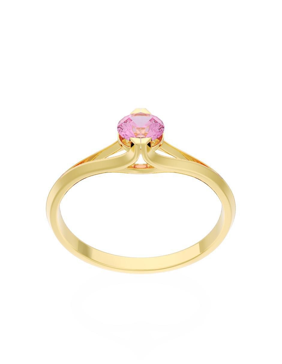 Anillo de compromiso 14 k Eternidad 3