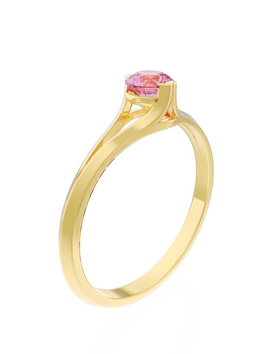 Anillo de compromiso 14 k Eternidad 2