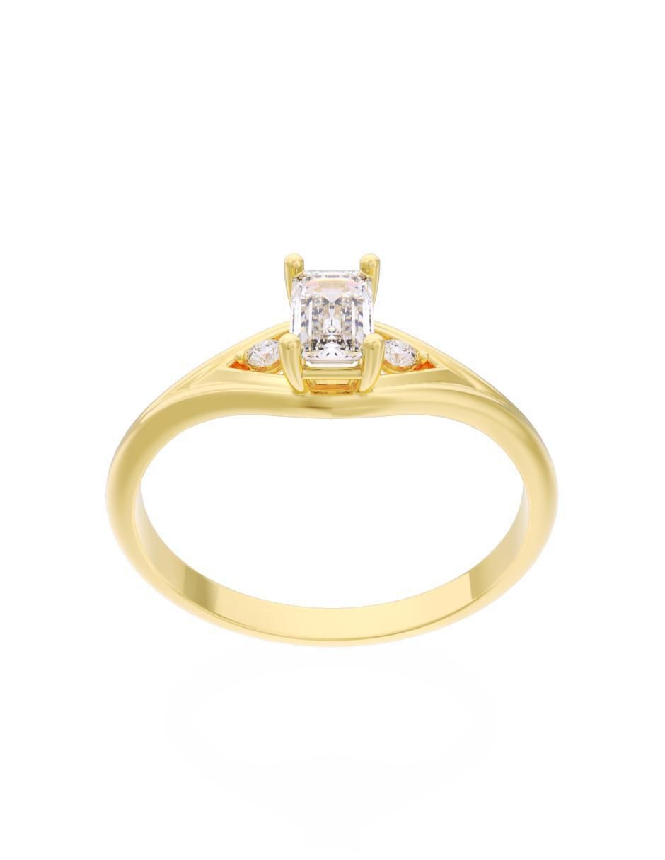 Anillo de compromiso 14 k Eternidad 3