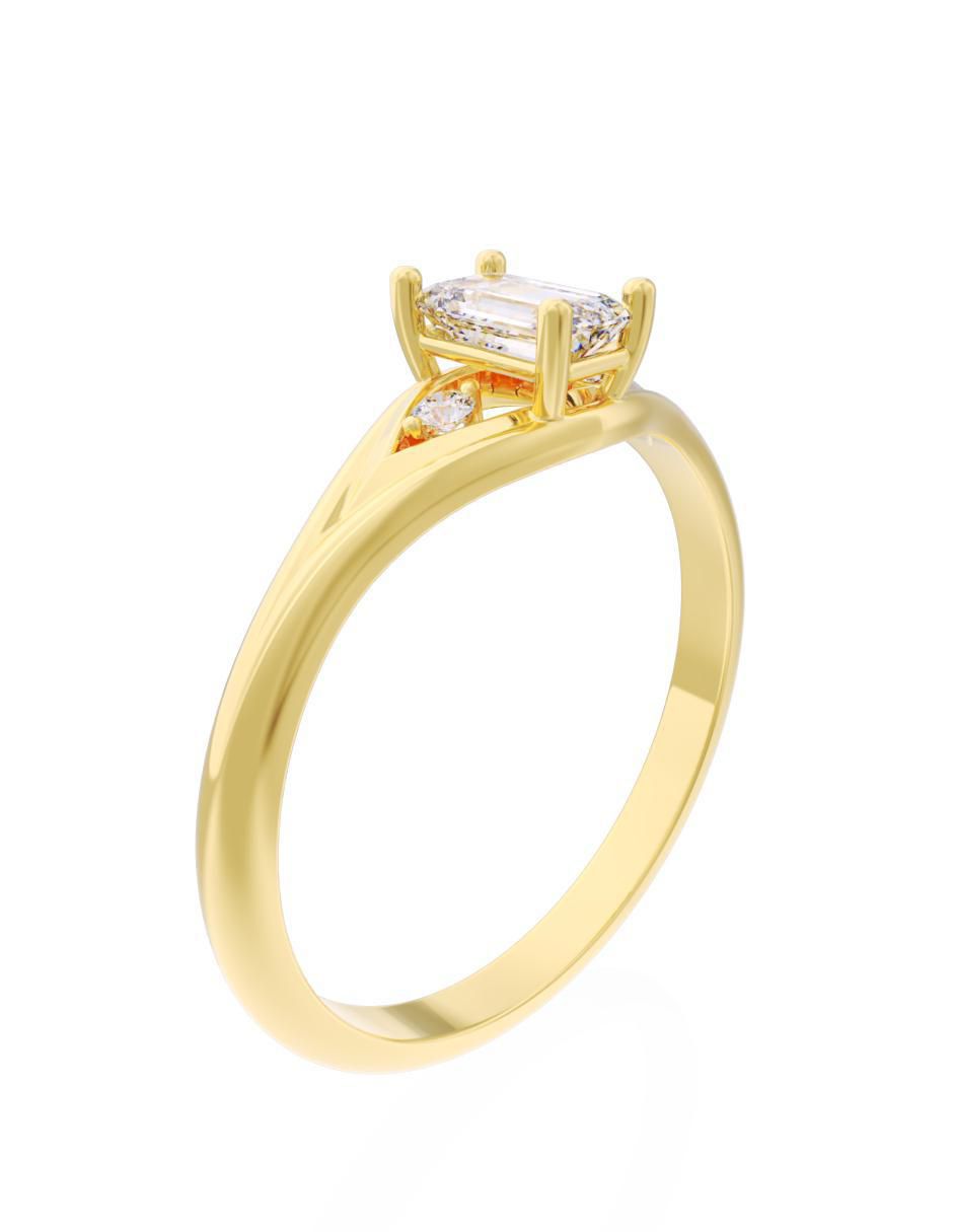 Anillo de compromiso 14 k Eternidad 2