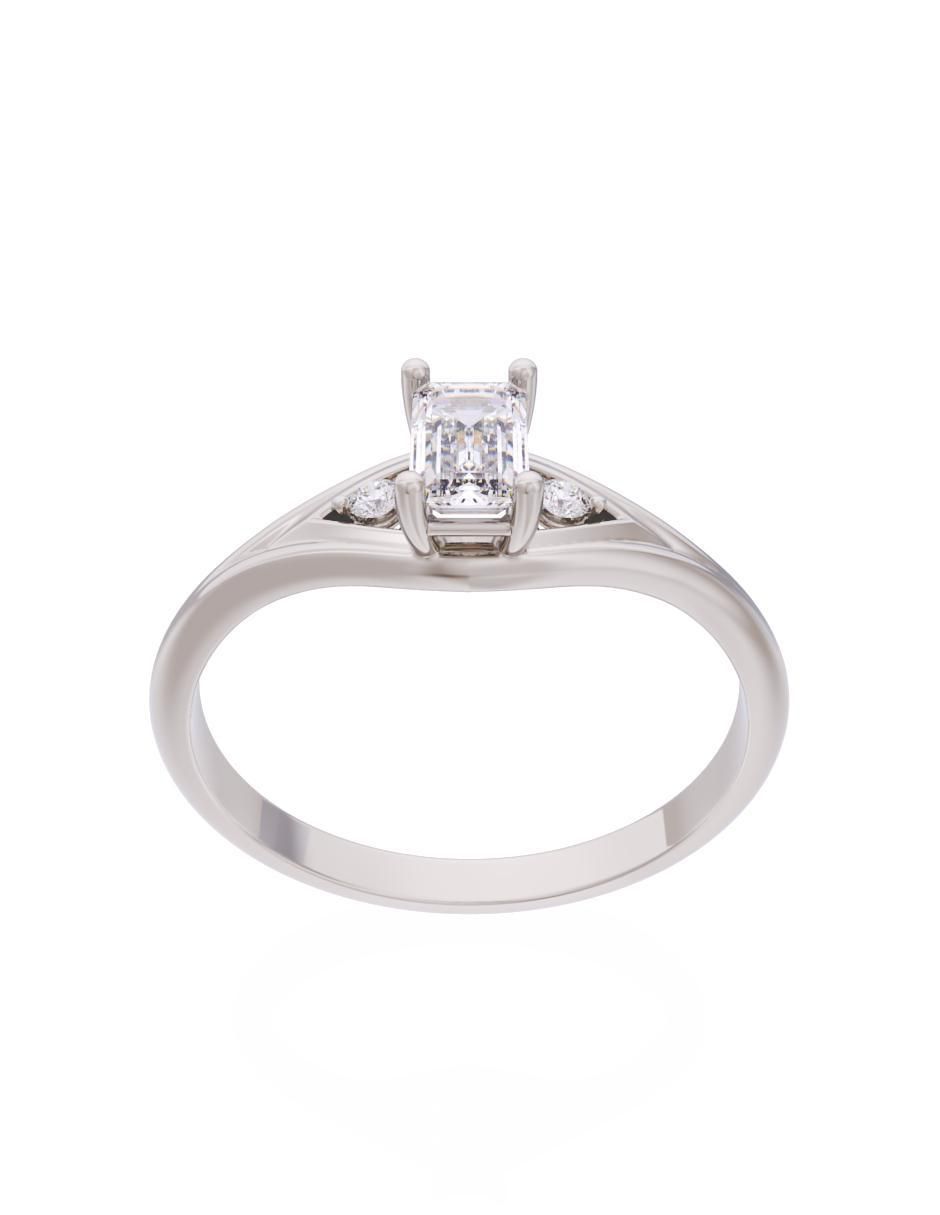 Anillo de compromiso 14 k Eternidad 2