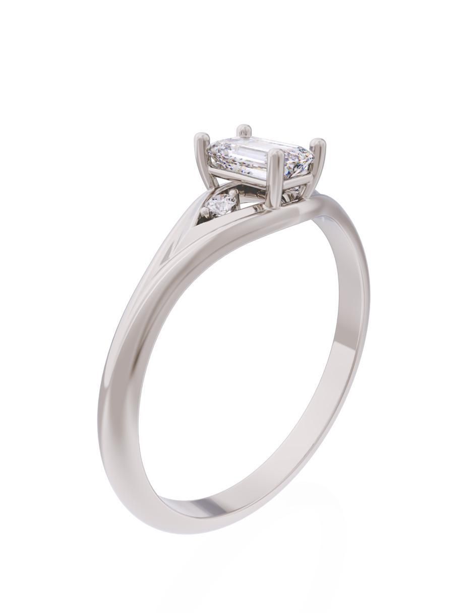 Anillo de compromiso 14 k Eternidad 3