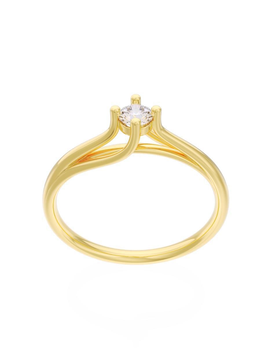 Anillo de compromiso 14 k Eternidad 2
