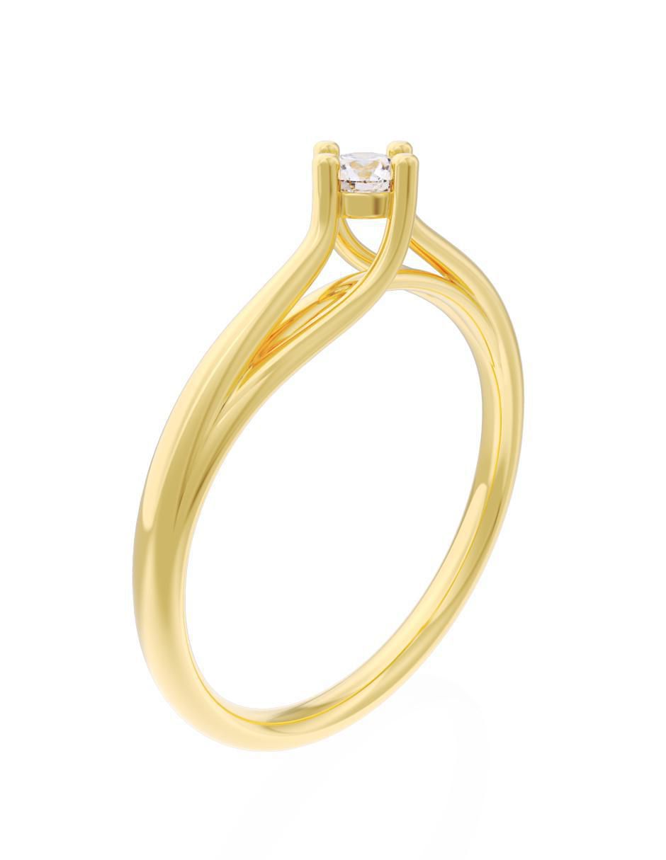 Anillo de compromiso 14 k Eternidad 3