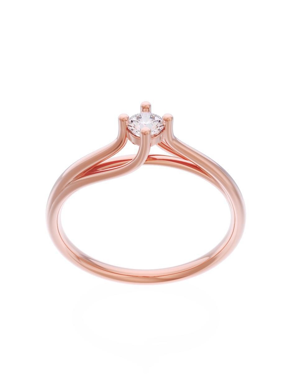 Anillo de compromiso 14 k Eternidad 2