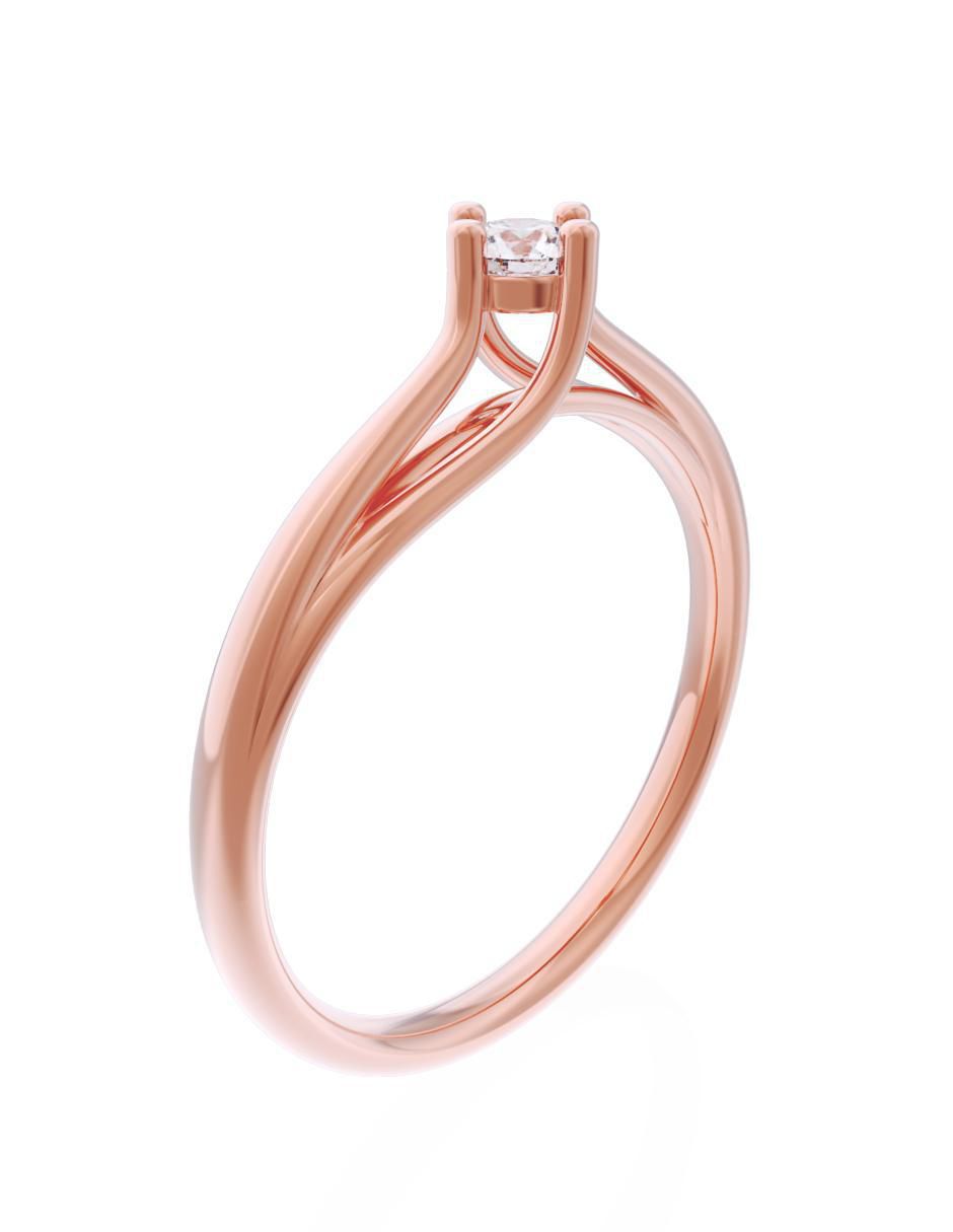 Anillo de compromiso 14 k Eternidad 3