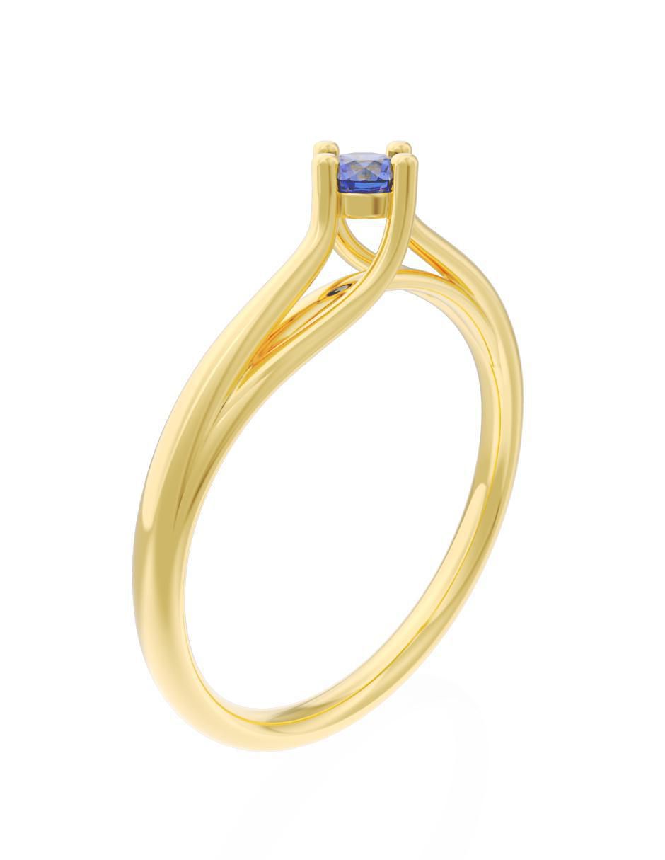 Anillo de compromiso 14 k Eternidad 3
