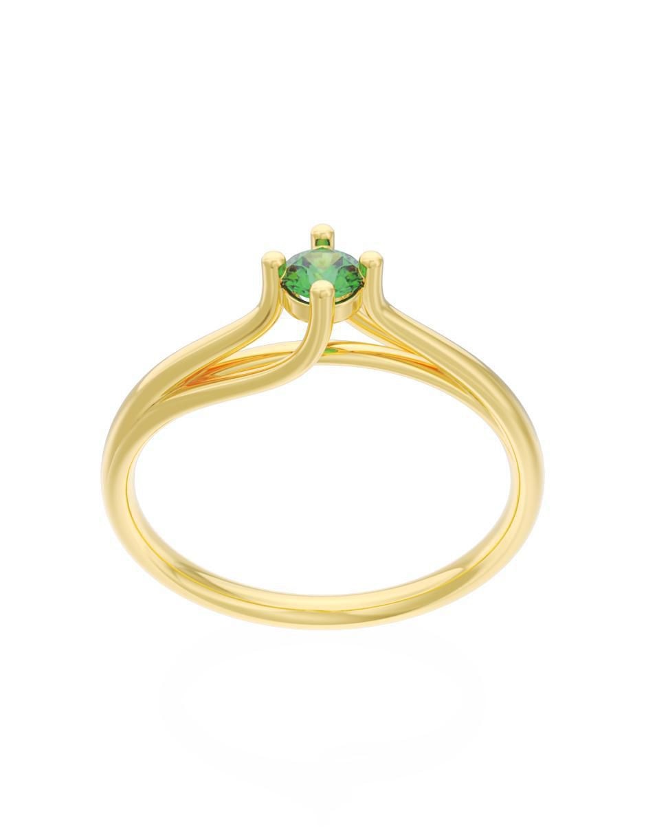 Anillo de compromiso 14 k Eternidad 3