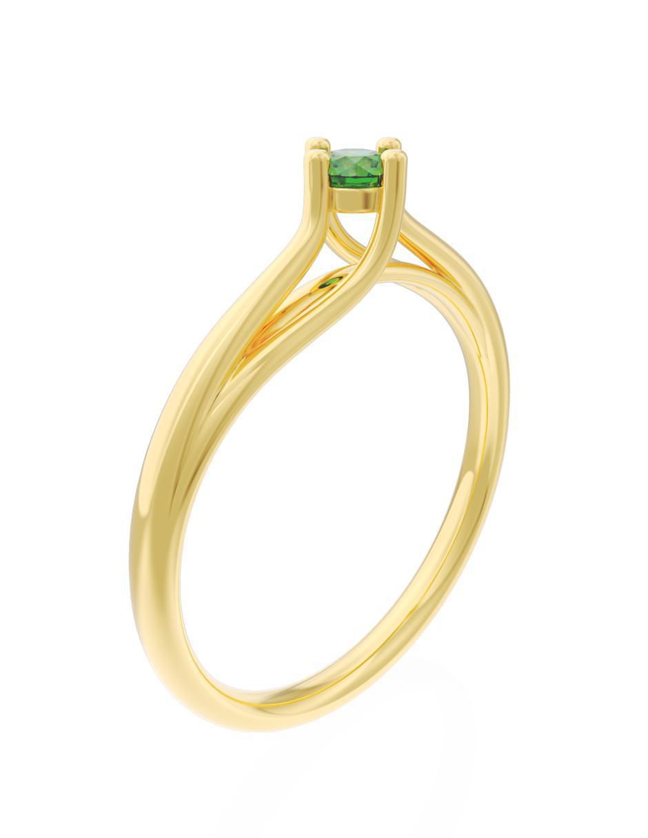 Anillo de compromiso 14 k Eternidad 2