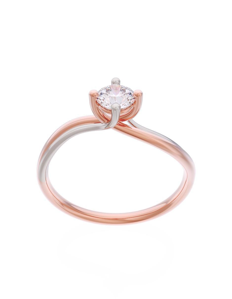 Anillo de compromiso 14 k Eternidad 2