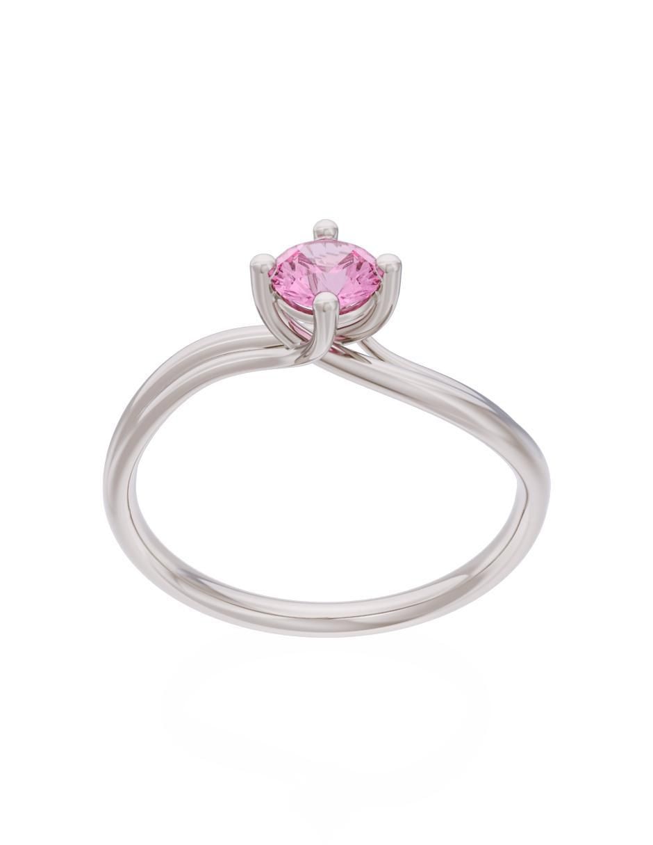 Anillo de compromiso 14 k Eternidad 2