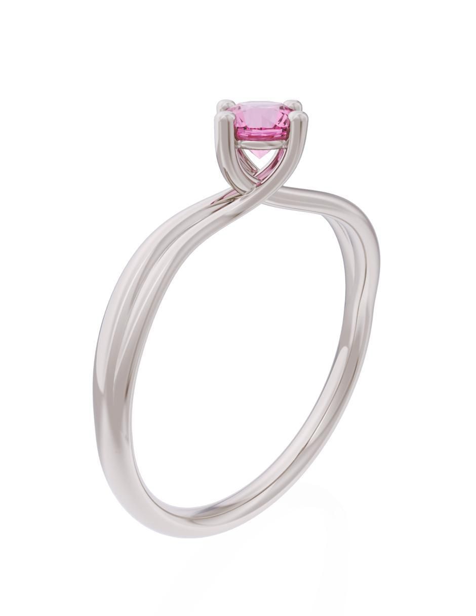 Anillo de compromiso 14 k Eternidad 3