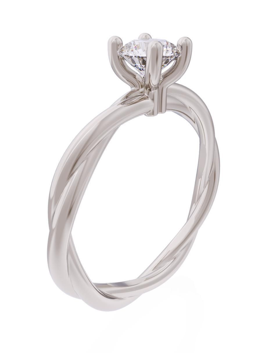Anillo de compromiso 14 k Eternidad 3