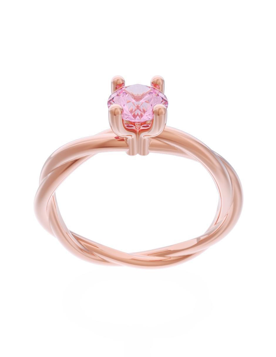 Anillo de compromiso 14 k Eternidad 2