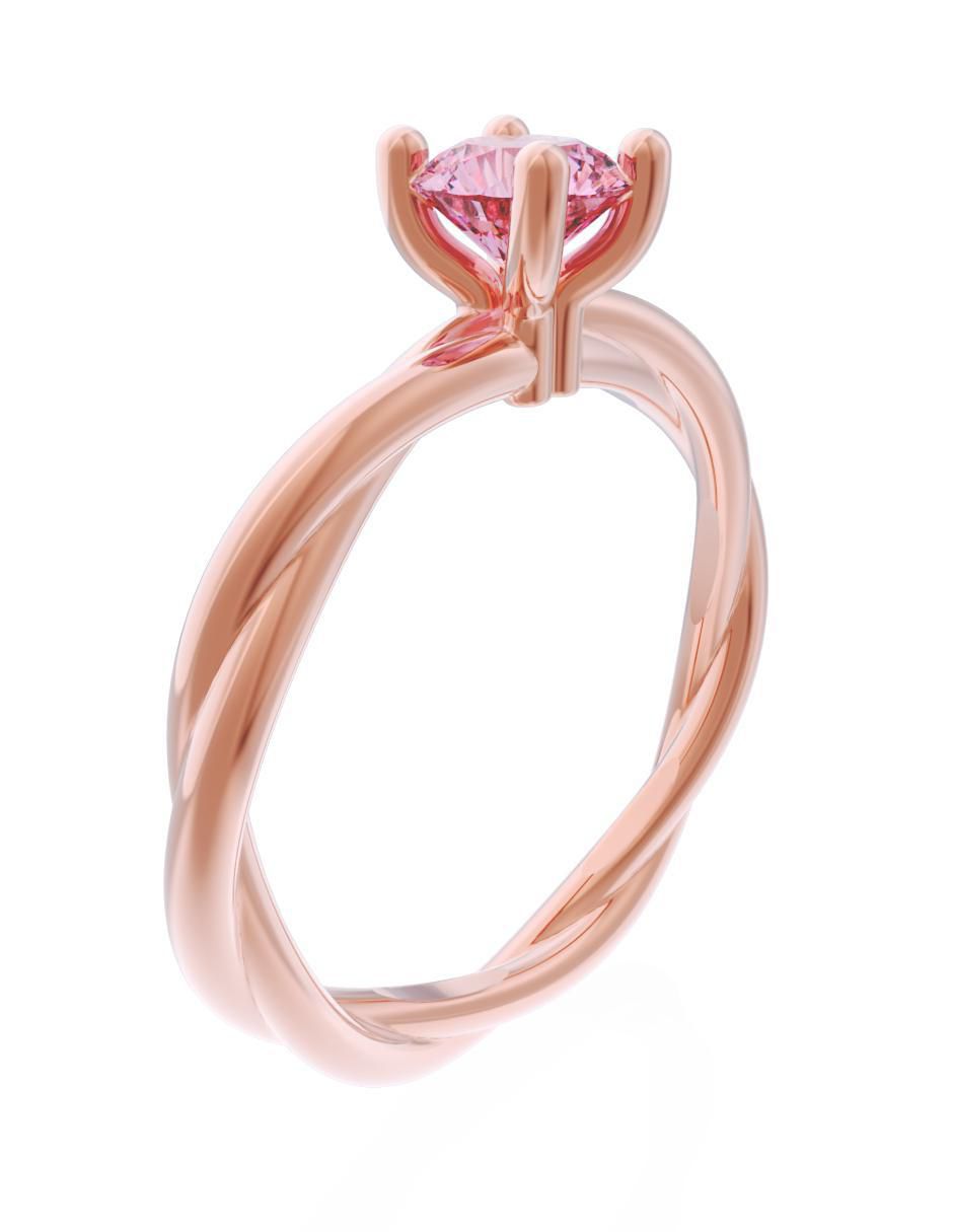 Anillo de compromiso 14 k Eternidad 3