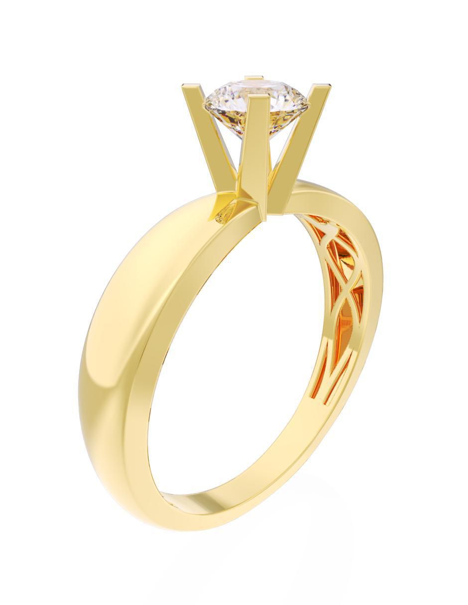 Anillo de compromiso 14 k Eternidad 2