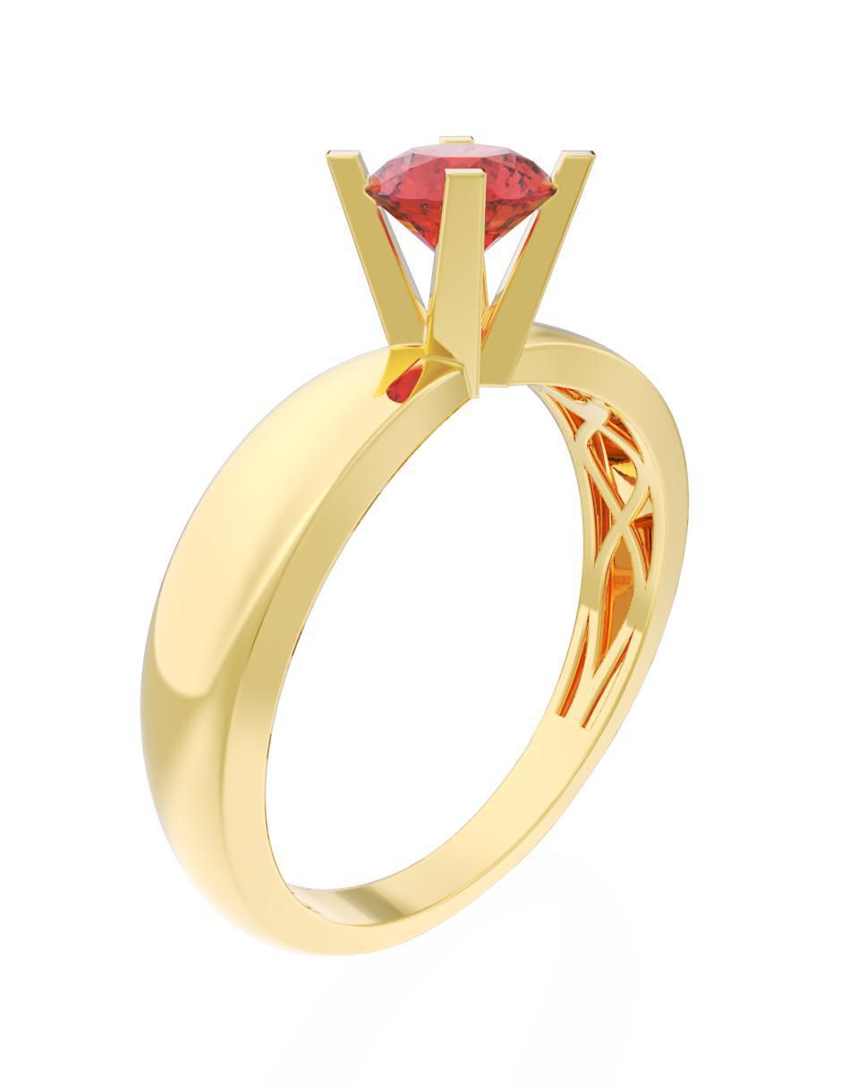 Anillo de compromiso 14 k Eternidad 3