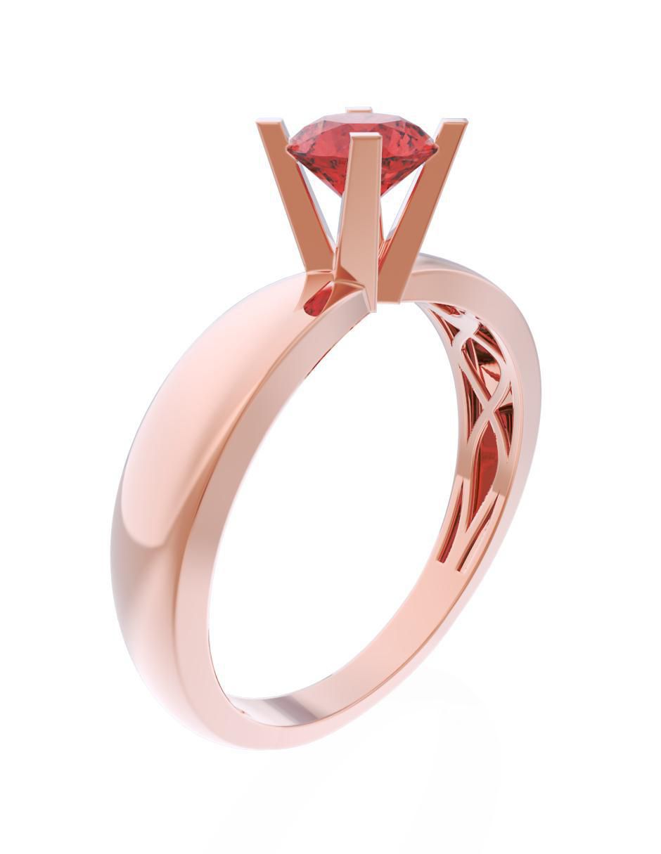 Anillo de compromiso 14 k Eternidad 3