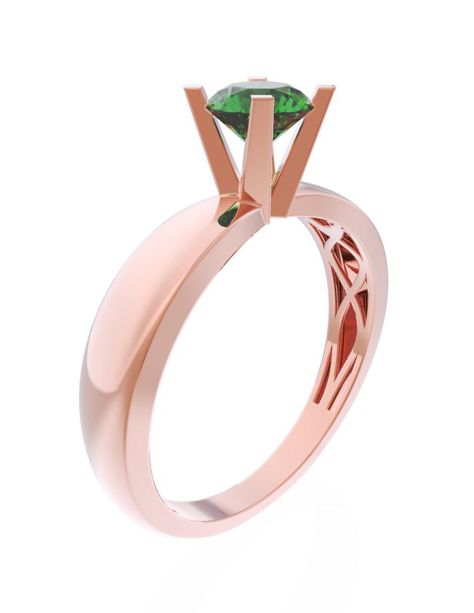 Anillo de compromiso 14 k Eternidad 3