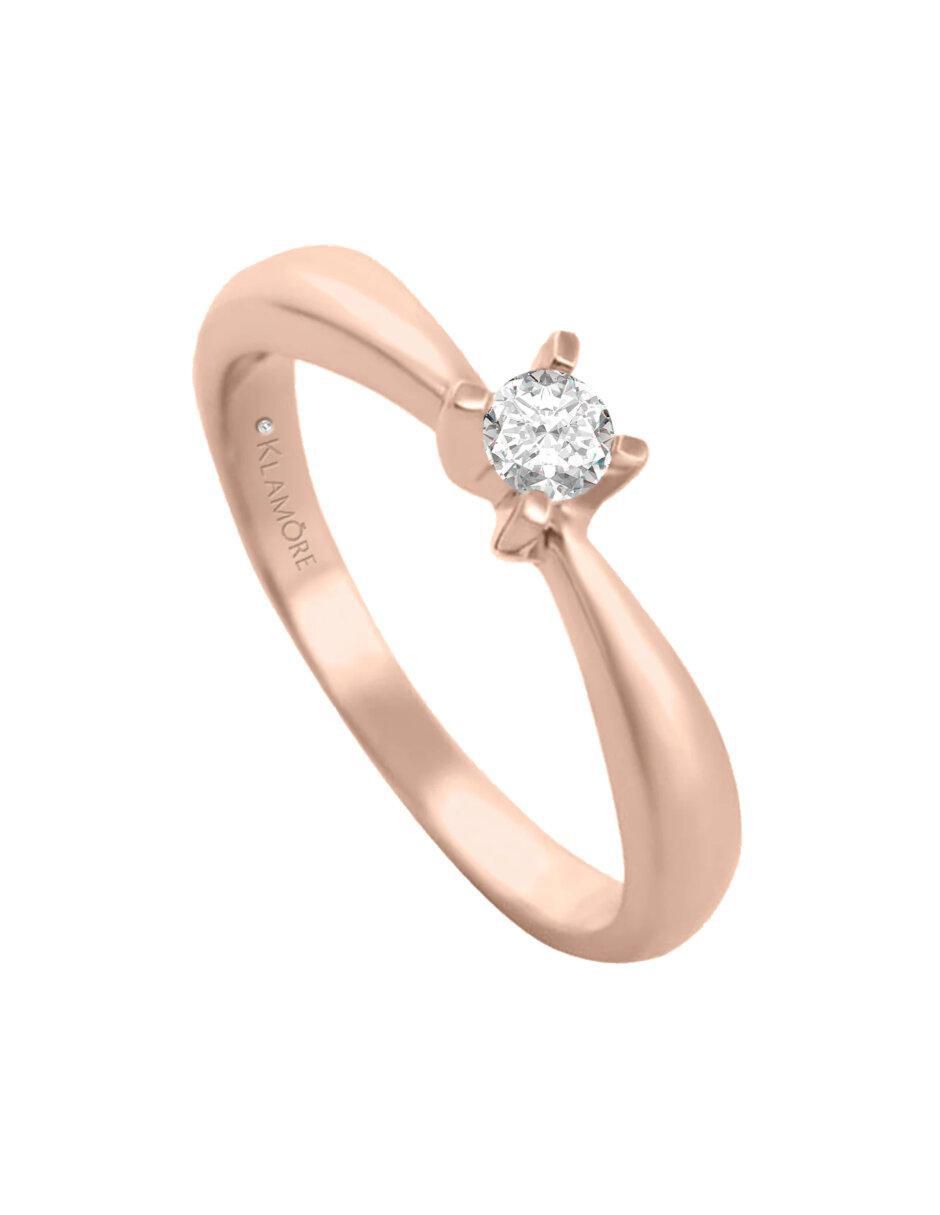 Anillo de compromiso 14 k Miloro diamante 3