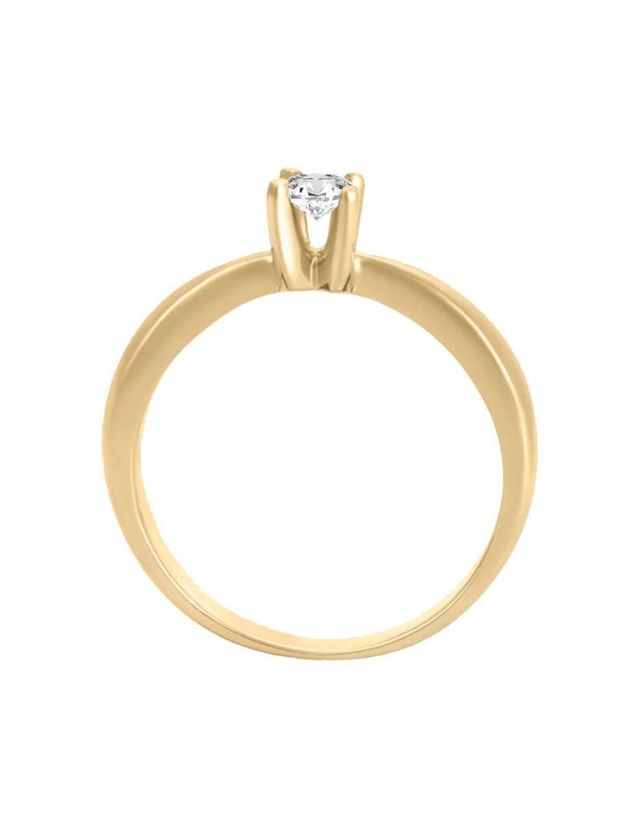 Anillo de compromiso 14 k Miloro diamante 2