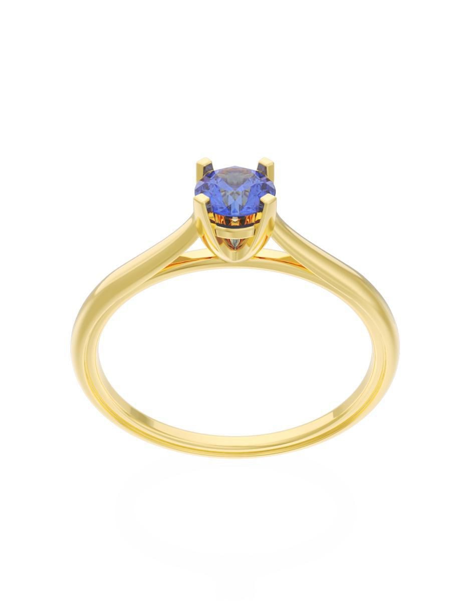 Anillo de compromiso 14 k Eternidad 3