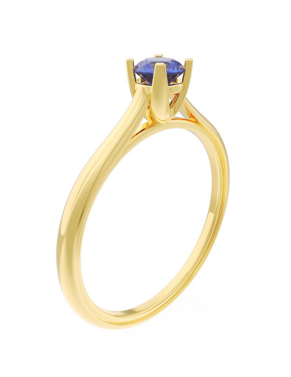 Anillo de compromiso 14 k Eternidad 2
