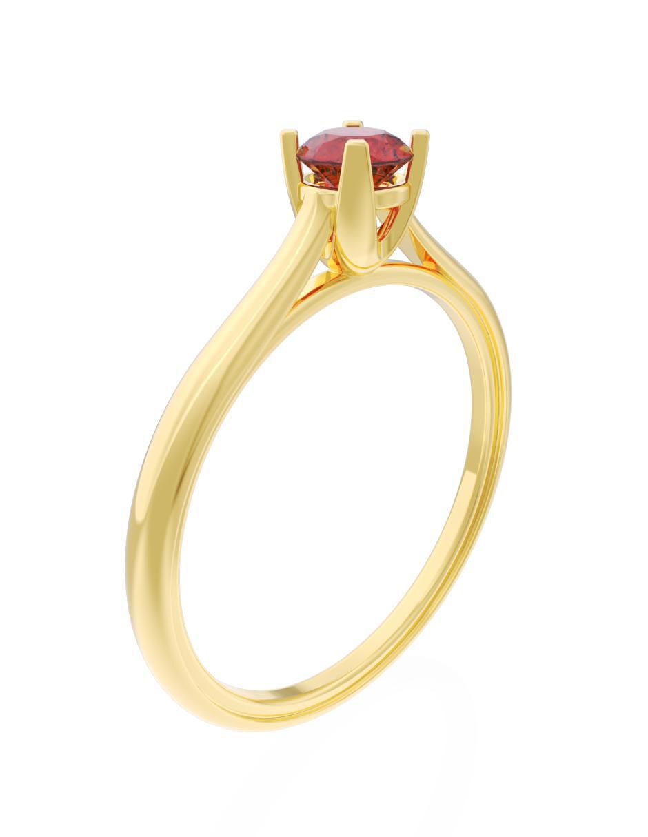 Anillo de compromiso 14 k Eternidad 3