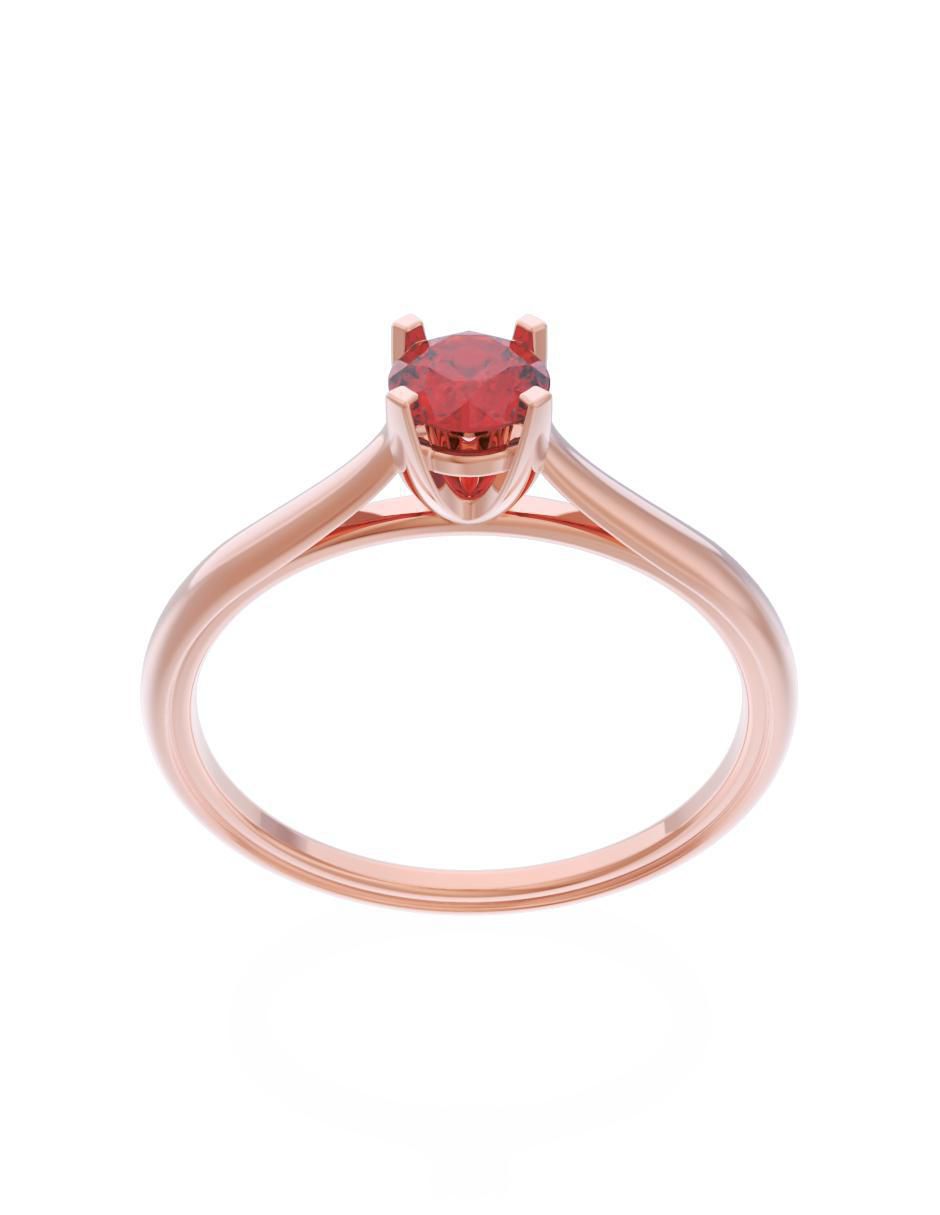 Anillo de compromiso 14 k Eternidad 2