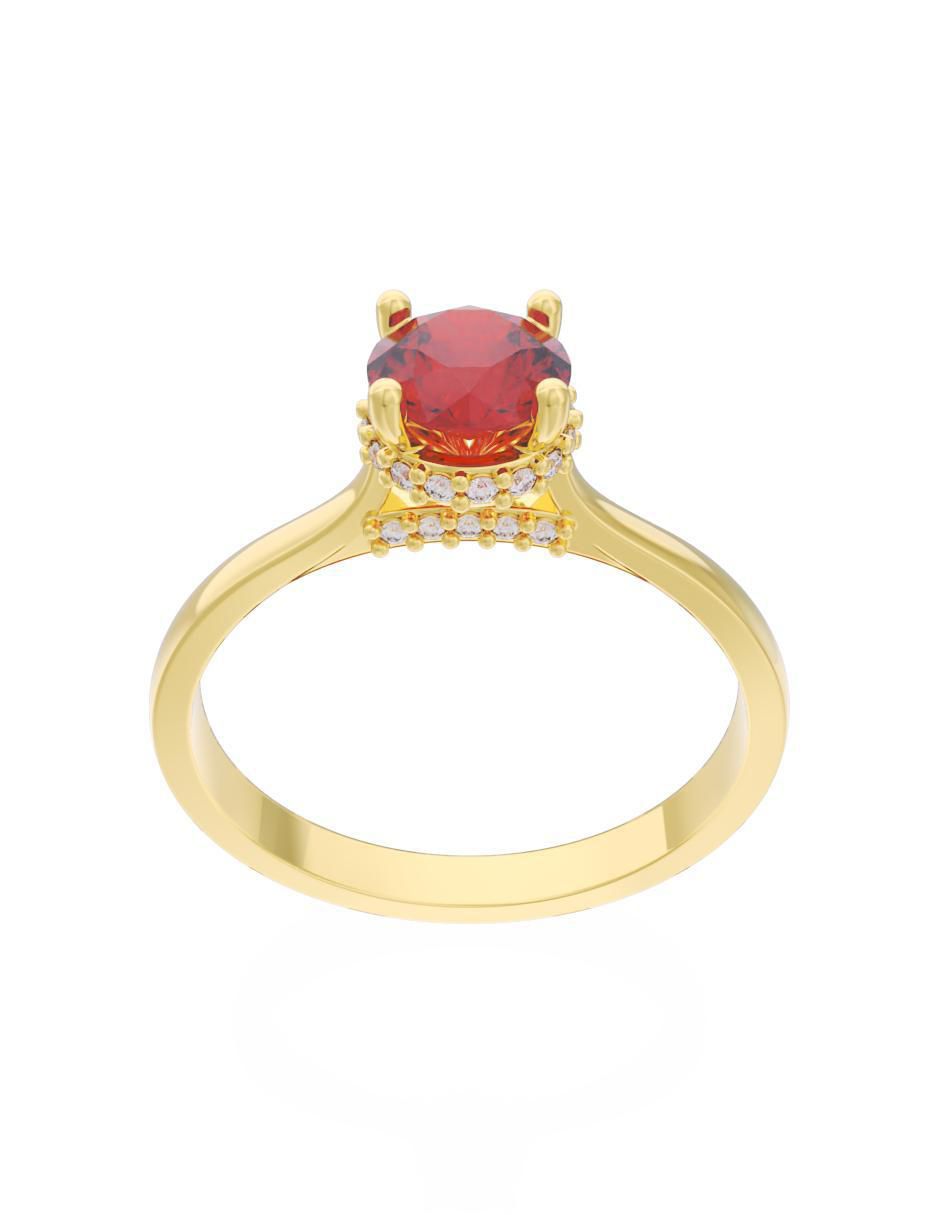 Anillo de compromiso 10 k Eternidad 2