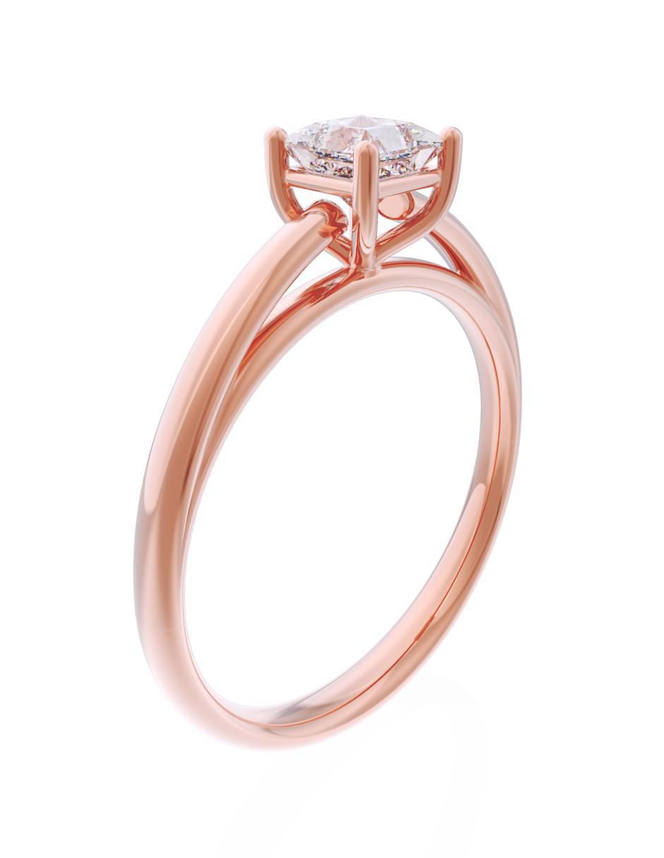 Anillo de compromiso 10 k Eternidad 3