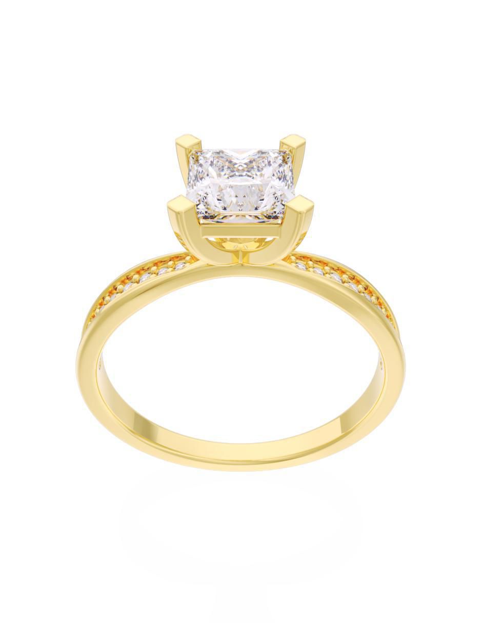 Anillo de compromiso 10 k Eternidad 3