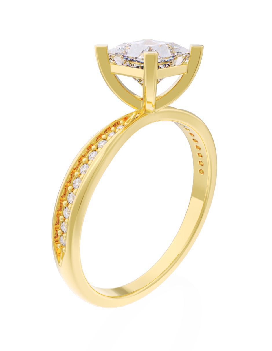Anillo de compromiso 10 k Eternidad 2